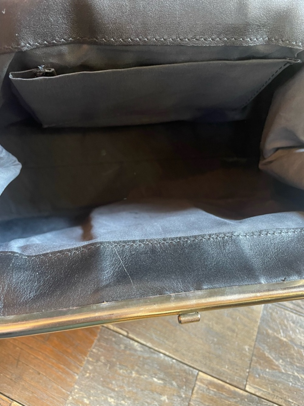 Vintage Leather Frame Clutch - Picture 11 of 15